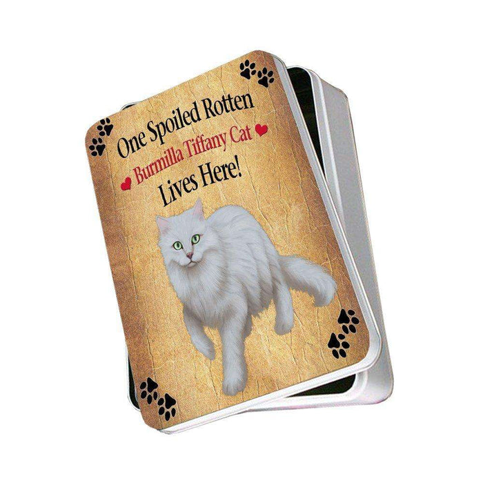 Burmilla Tiffany Spoiled Rotten Cat Photo Storage Tin