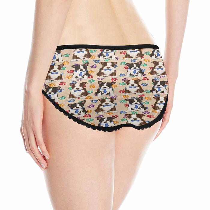 Boston Terrier Dogs Blue  Women&#039;s All Over Print Classic Briefs