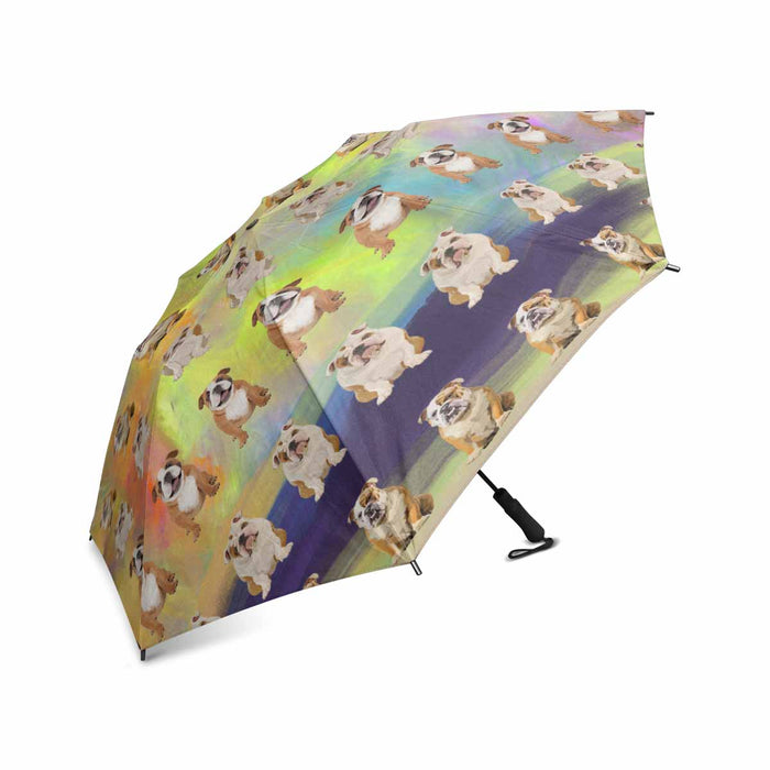 English Bulldogs  Semi-Automatic Foldable Umbrella