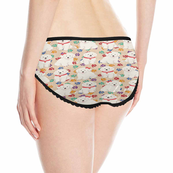 Bichon Frise Dogs Red  Women&#039;s All Over Print Classic Briefs