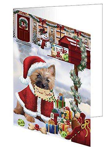 Cairn Terrier Dear Santa Letter Christmas Holiday Mailbox Dog Handmade Artwork Assorted Pets Greeting Cards and Note Cards with Envelopes for All Occasions and Holiday Seasons