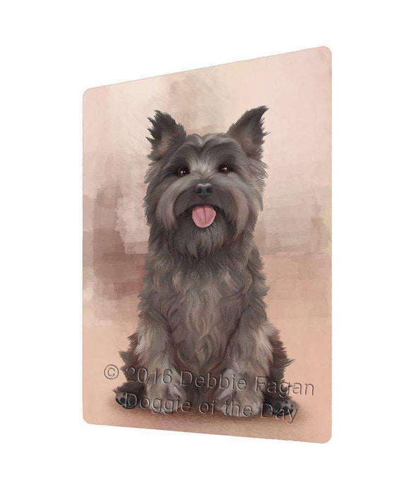 Cairn Terrier Dog Art Portrait Print Woven Throw Sherpa Plush Fleece Blanket