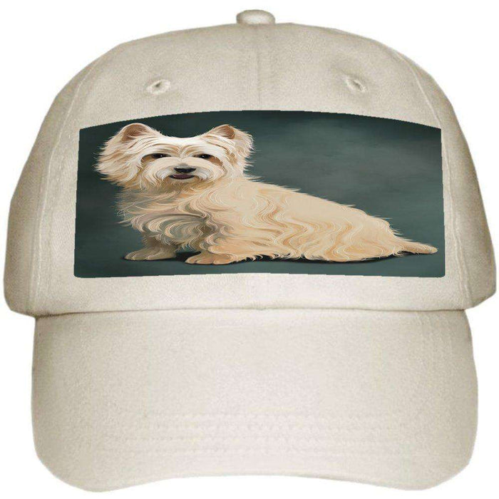 Cairn Terrier Dog Ball Hat Cap Off White