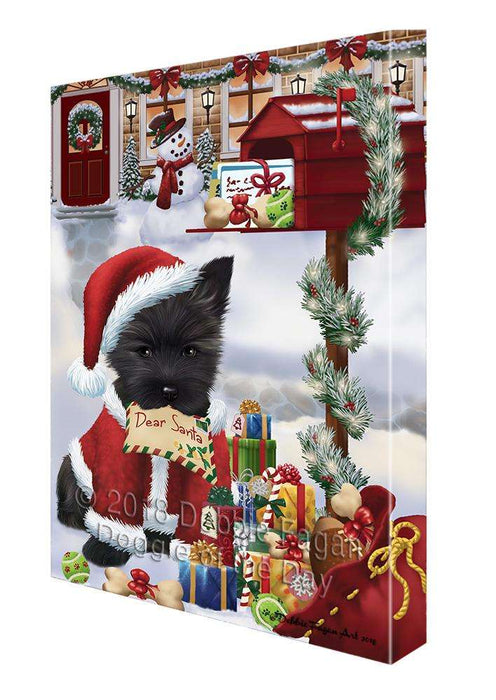Cairn Terrier Dog Dear Santa Letter Christmas Holiday Mailbox Canvas Print Wall Art Décor CVS102797