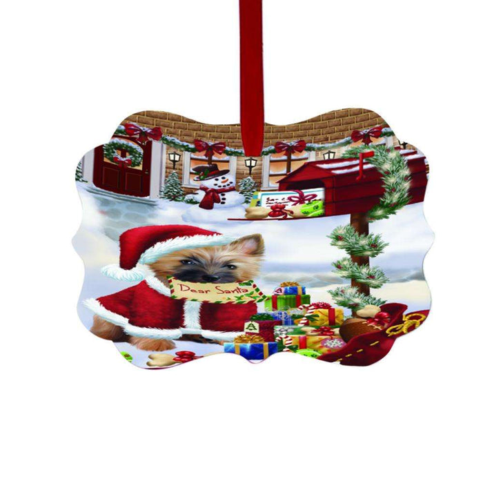 Cairn Terrier Dog Dear Santa Letter Christmas Holiday Mailbox Double-Sided Photo Benelux Christmas Ornament LOR49027