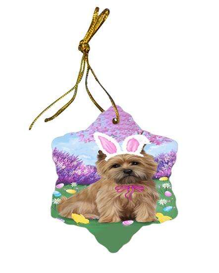Cairn Terrier Dog Easter Holiday Star Porcelain Ornament SPOR49077