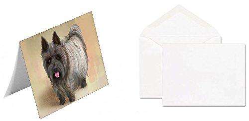 Cairn Terrier Dog Handmade Artwork Assorted Pets Greeting Cards and Note Cards with Envelopes for All Occasions and Holiday Seasons