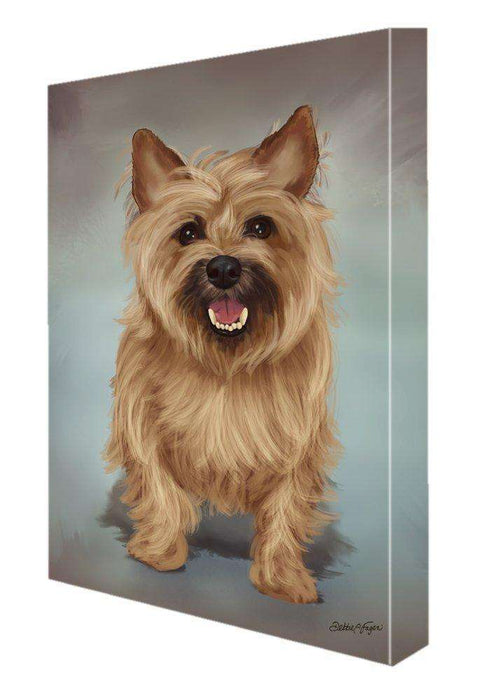 Cairn Terrier Dog Painting Printed on Canvas Wall Art Signed