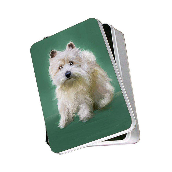 Cairn Terrier Dog Photo Storage Tin