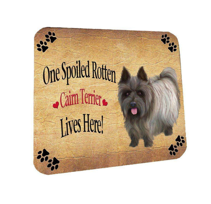 Cairn Terrier Spoiled Rotten Dog Coasters Set of 4