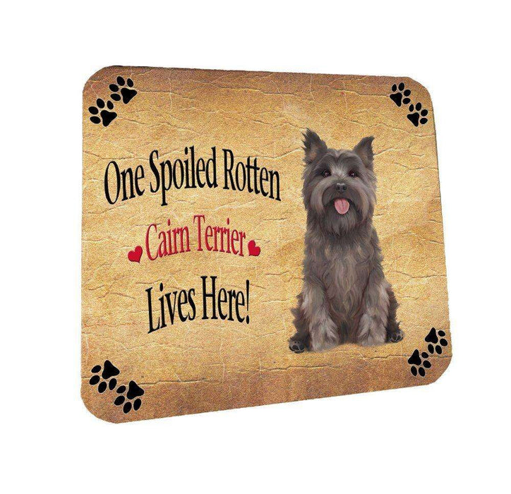 Cairn Terrier Spoiled Rotten Dog Coasters Set of 4