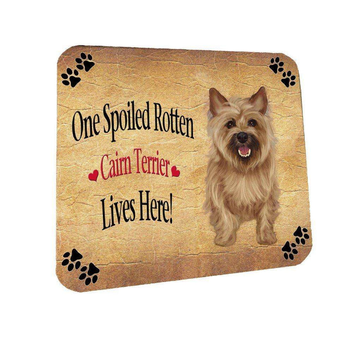 Cairn Terrier Spoiled Rotten Dog Coasters Set of 4