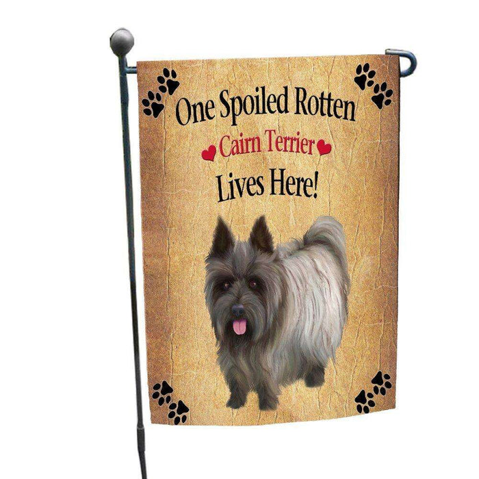 Cairn Terrier Spoiled Rotten Dog Garden Flag