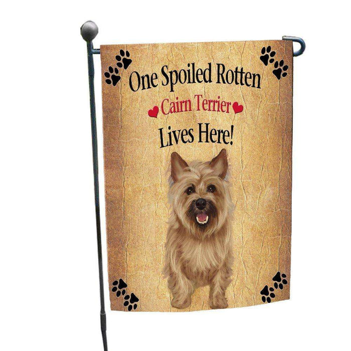 Cairn Terrier Spoiled Rotten Dog Garden Flag