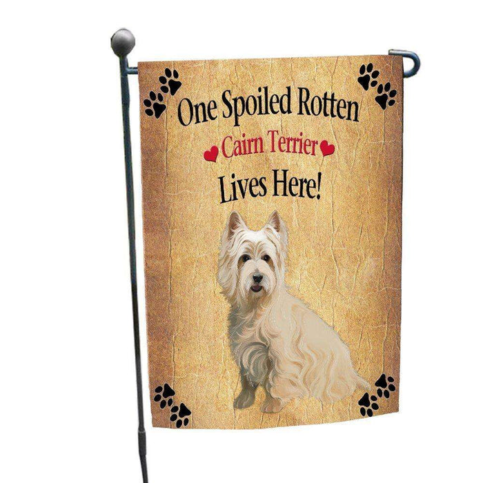 Cairn Terrier Spoiled Rotten Dog Garden Flag