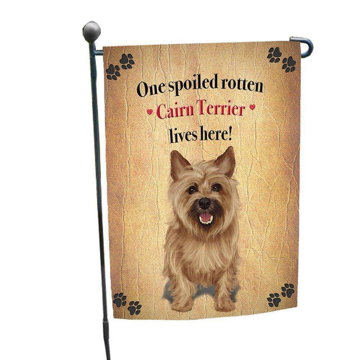 Cairn Terrier Spoiled Rotten Dog Garden Flag