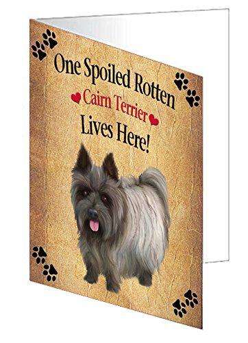 Cairn Terrier Spoiled Rotten Dog Handmade Artwork Assorted Pets Greeting Cards and Note Cards with Envelopes for All Occasions and Holiday Seasons