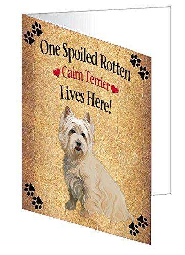 Cairn Terrier Spoiled Rotten Dog Handmade Artwork Assorted Pets Greeting Cards and Note Cards with Envelopes for All Occasions and Holiday Seasons
