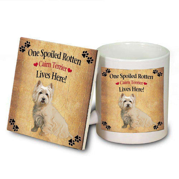 Cairn Terrier Spoiled Rotten Dog Mug and Coaster Set