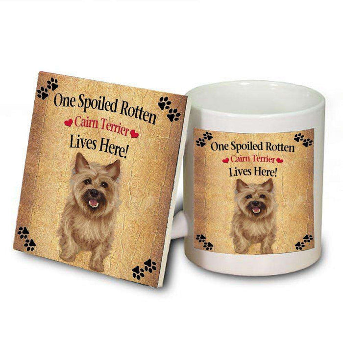 Cairn Terrier Spoiled Rotten Dog Mug and Coaster Set