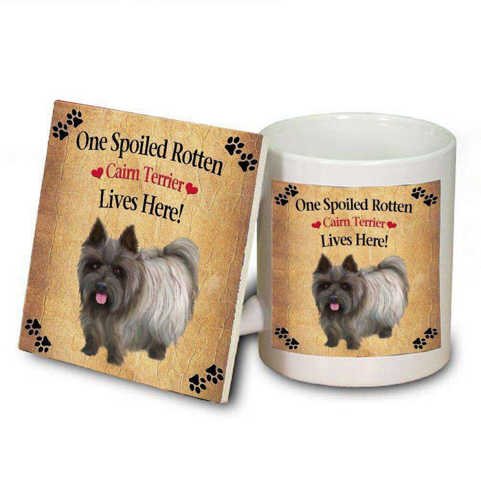 Cairn Terrier Spoiled Rotten Dog Mug and Coaster Set