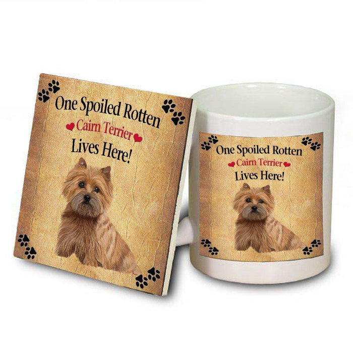 Cairn Terrier Spoiled Rotten Dog Mug and Coaster Set