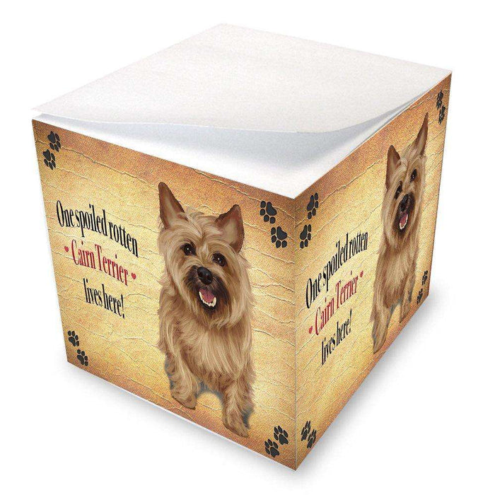 Cairn Terrier Spoiled Rotten Dog Note Cube