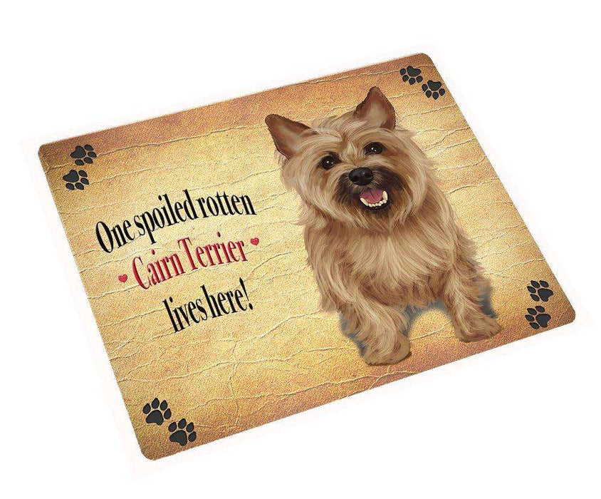 Cairn Terrier Spoiled Rotten Dog Tempered Cutting Board