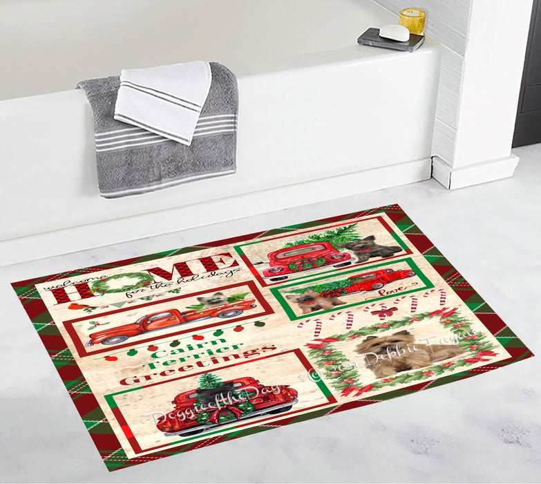 Welcome Home for Christmas Holidays Bullmastiff Dogs Bathroom Rugs with Non Slip Soft Bath Mat for Tub BRUG54316