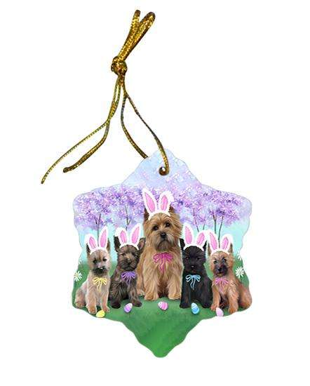 Cairn Terriers Dog Easter Holiday Star Porcelain Ornament SPOR49078