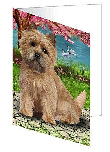 Cairn Terriers Dog Handmade Artwork Assorted Pets Greeting Cards and Note Cards with Envelopes for All Occasions and Holiday Seasons