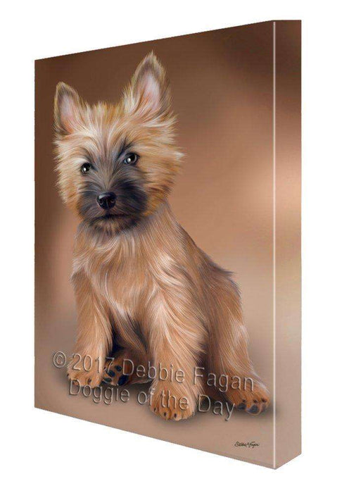 Cairn Terriers Dog Painting Printed on Canvas Wall Art Signed