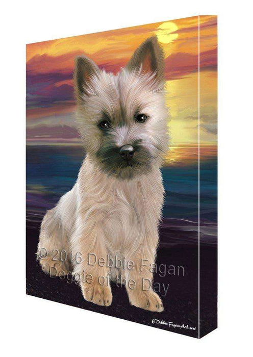 Cairn Terriers Dog Painting Printed on Canvas Wall Art