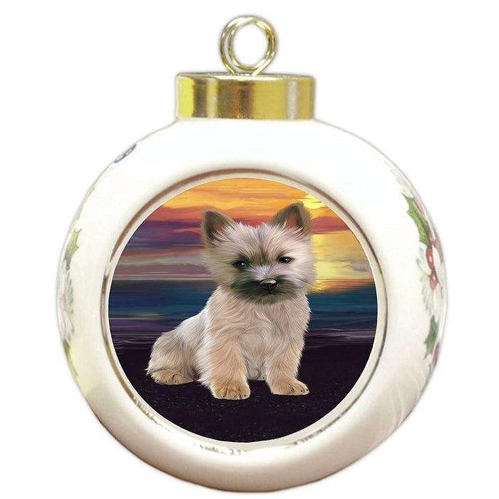Cairn Terriers Dog Round Ball Christmas Ornament
