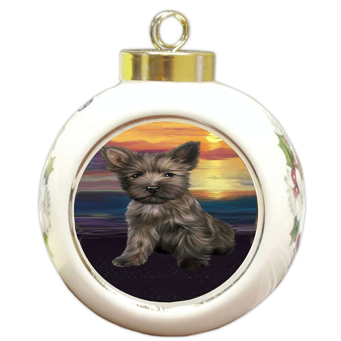 Cairn Terriers Dog Round Ball Christmas Ornament