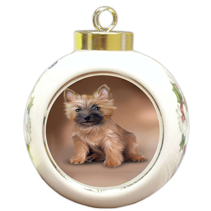 Cairn Terriers Dog Round Ball Christmas Ornament