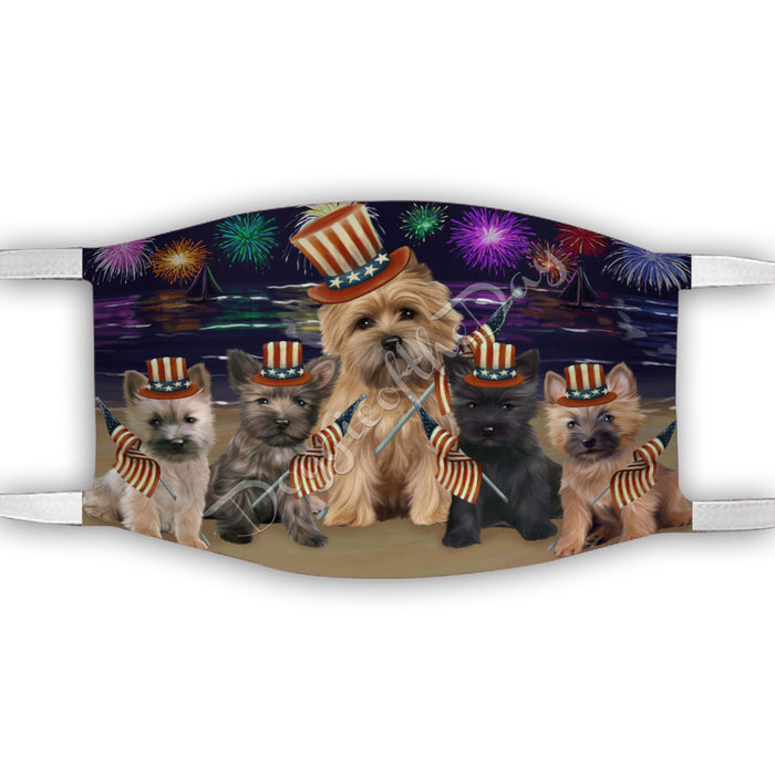 4th of July Independence Day Cairn Terrier Dogs Face Mask FM49391