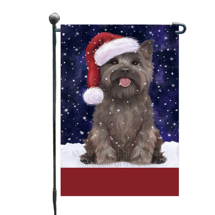 Personalized Let It Snow Happy Holidays Cairn Terrier Dog Custom Garden Flags GFLG-DOTD-A62299