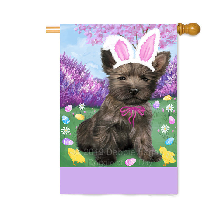 Personalized Easter Holiday Cairn Terrier Dog Custom House Flag FLG-DOTD-A58862