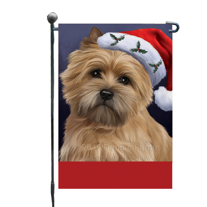 Personalized Christmas Holidays Cairn Terrier Dog Wearing Santa Hat Portrait Head Custom Garden Flags GFLG-DOTD-A59816