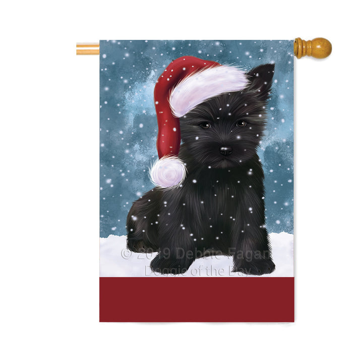 Personalized Let It Snow Happy Holidays Cairn Terrier Dog Custom House Flag FLG-DOTD-A62356