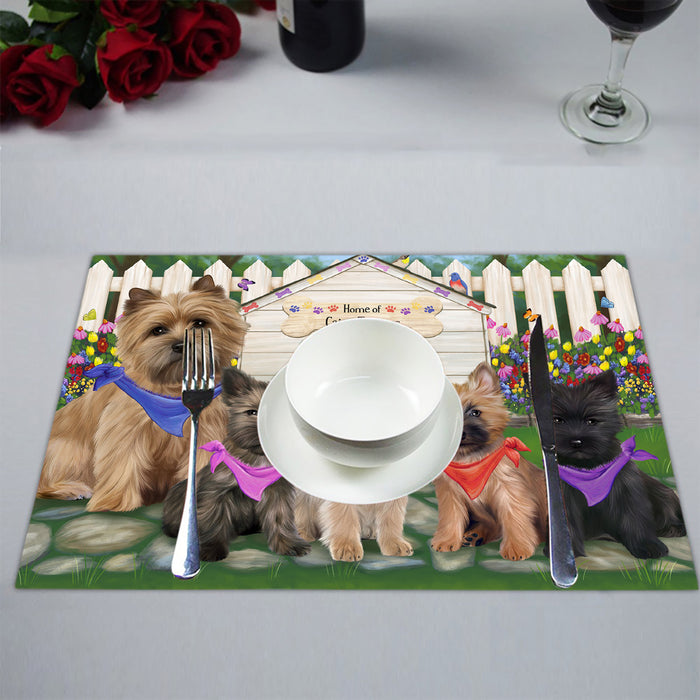 Spring Dog House Cairn Terrier Dogs Placemat