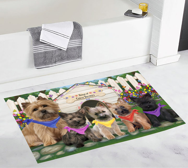 Spring Dog House Cairn Terrier Dogs Bath Mat