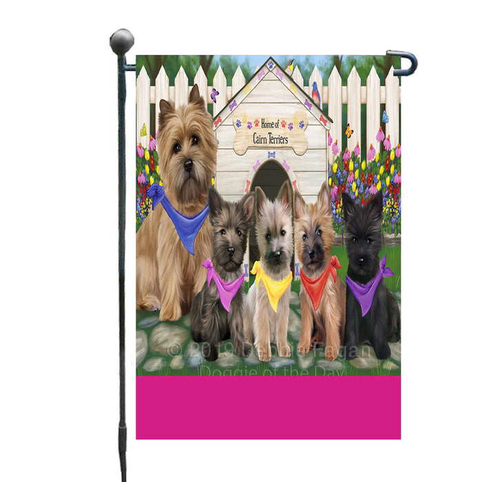 Personalized Spring Dog House Cairn Terrier Dogs Custom Garden Flags GFLG-DOTD-A62800