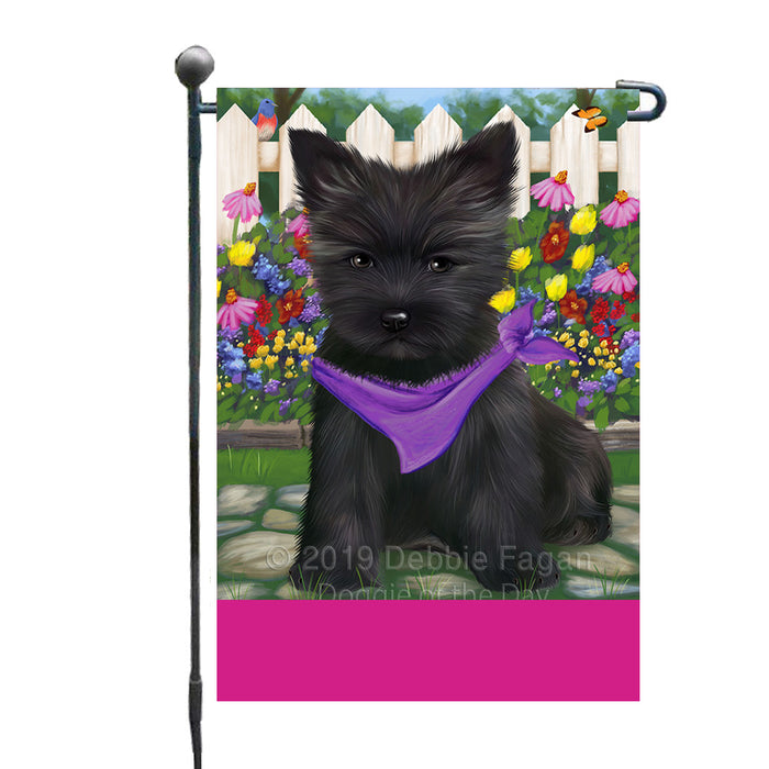Personalized Spring Floral Cairn Terrier Dog Custom Garden Flags GFLG-DOTD-A62801