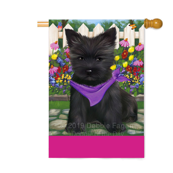 Personalized Spring Floral Cairn Terrier Dog Custom House Flag FLG-DOTD-A62857