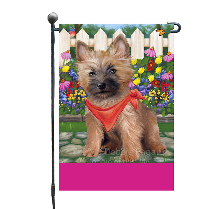 Personalized Spring Floral Cairn Terrier Dog Custom Garden Flags GFLG-DOTD-A62803