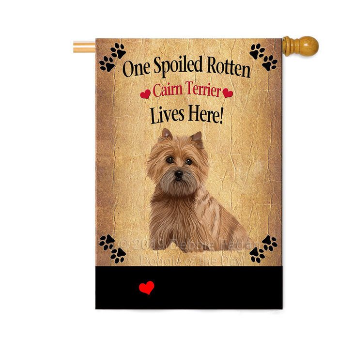 Personalized Spoiled Rotten Cairn Terrier Dog Custom House Flag FLG-DOTD-A63208
