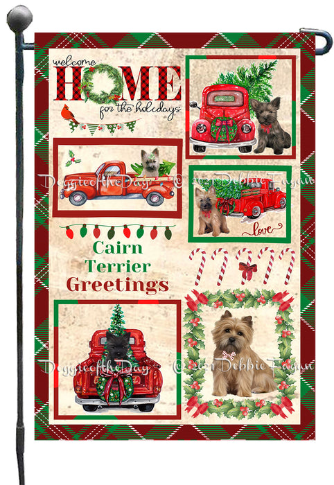 Welcome Home for Christmas Holidays Cairn Terrier Dogs Garden Flag GFLG66994