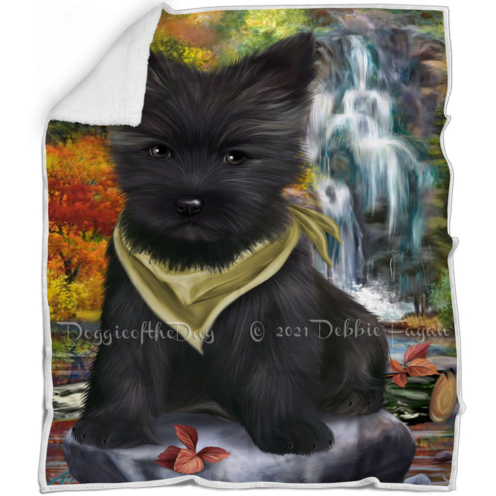 Scenic Waterfall Cairn Terrier Dog Blanket BLNKT63093